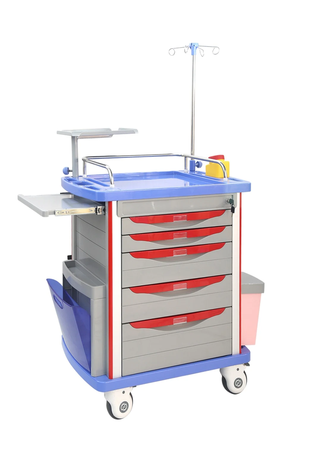 Promotional ABS Medical Hospital Furniture Medical Trolley Hospital Clinic Treatment Cabinet Trolley