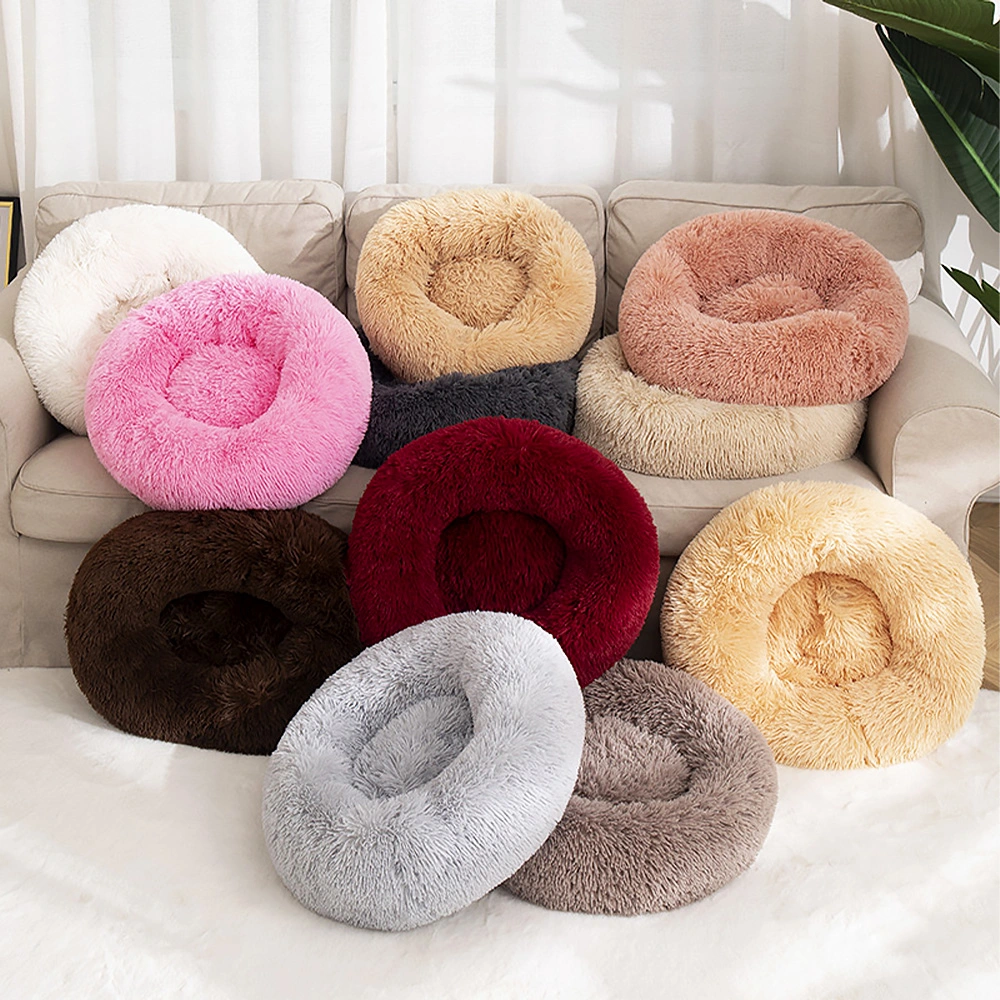 Pet Supplies Reusable Round Donut Pet Nest Non Slip Pet Dog Bed Pet Product