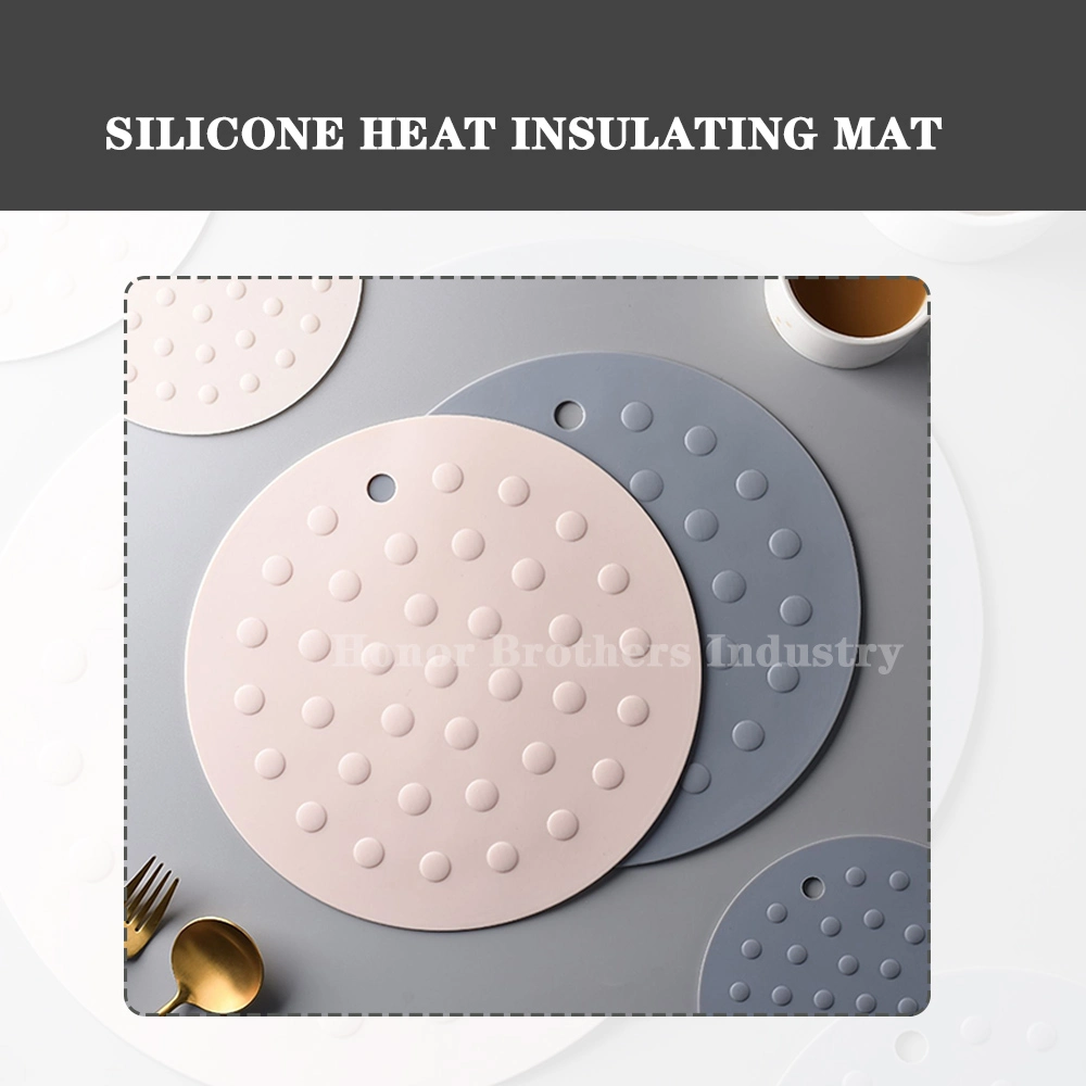 Round Table Cup Mat Heat-Resistant Placemat Silicone Coaster Hot Pad